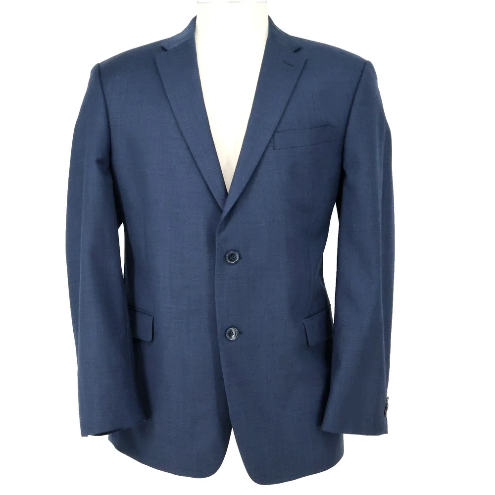 Tommy Hilfiger Sport Coat Mens 44R Blue Wool Jacket Lined Blazer Preppy Career
